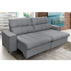 Sofá 3 Lugares Retrátil E Reclinável Veludo 230cm Michigan Re