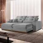 Sofá 3 Lugares Retrátil E Reclinável Veludo 250cm X 105cm Suí