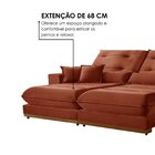 Sofá 3 Lugares Retrátil E Reclinável Veludo 250cm X 105cm Suí