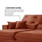 Sofá 3 Lugares Retrátil E Reclinável Veludo 250cm X 105cm Suí