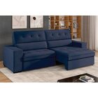 Sofá 3 Lugares Retrátil E Reclinável Veludo Soft 207cm Grécia