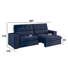 Sofá 3 Lugares Retrátil E Reclinável Veludo Soft 207cm Grécia