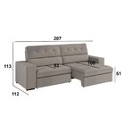 Sofá 3 Lugares Retrátil E Reclinável Veludo Soft 207cm Grécia