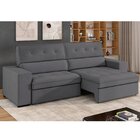 Sofá 3 Lugares Retrátil E Reclinável Veludo Soft 207cm Grécia