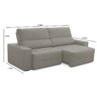 Sofá 3 Lugares Retrátil E Reclinável Veludo Village Ferguile