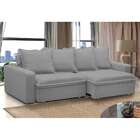 Sofá 3 Lugares Retrátil E Reclinável Vicenza Veludo Cinza