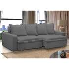 Sofá 3 Lugares Retrátil E Reclinável Vicenza Veludo Grafite