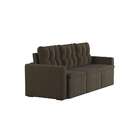 Sofá 3 Lugares Retrátil Eldoret Suede Marrom 210 Cm