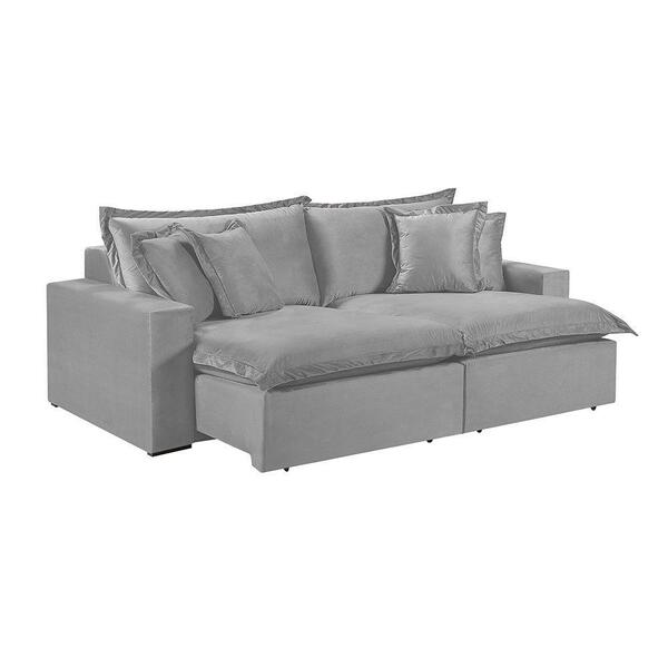 Sofá 3 Lugares Retrátil Encosto Fixo M-145 Veludo Martins Cin