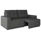 Sofá 3 Lugares Retrátil Kennedy Suede Chumbo