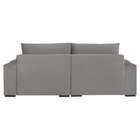 Sofá 3 Lugares Retrátil Línea Veludo Cinza Claro 230cm