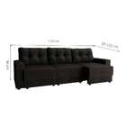 Sofá 3 Lugares Retrátil Lubeck Ii Suede Preto 210 Cm