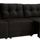 Sofá 3 Lugares Retrátil Lubeck Ii Suede Preto 210 Cm