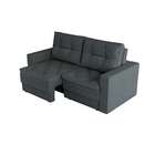 Sofá 3 Lugares Retrátil Lucerna Linho Grafite 180 Cm