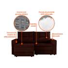 Sofá 3 Lugares Retrátil Lucerna Suede Marrom 180 Cm