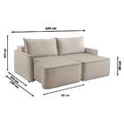 Sofá 3 Lugares Retrátil Moon Linho Cru 200 Cm