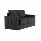 Sofá 3 Lugares Retrátil Munique  Suede Grafite 180 Cm