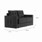 Sofá 3 Lugares Retrátil Munique  Suede Grafite 180 Cm