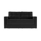 Sofá 3 Lugares Retrátil Munique Suede Preto 180 Cm