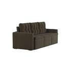 Sofá 3 Lugares Retrátil Nakuru Suede Marrom 210 Cm