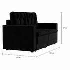 Sofá 3 Lugares Retrátil Nuremberga  Suede Preto