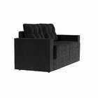 Sofá 3 Lugares Retrátil Nuremberga Suede Preto 180 Cm