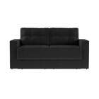 Sofá 3 Lugares Retrátil Nuremberga Suede Preto 180 Cm