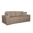 Sofá 3 Lugares Retrátil Ouro Preto Suede Bege