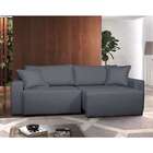 Sofá 3 Lugares Retrátil Ouro Preto Suede Cinza