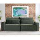 Sofá 3 Lugares Retrátil Pavia Veludo Esmeralda 220 Cm