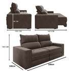 Sofá 3 Lugares Retrátil Reclinável 180cm Suede Buzios Flash E