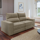 Sofá 3 Lugares Retrátil Reclinável 180cm Suede Buzios Flash E