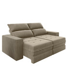 Sofá 3 Lugares Retrátil Reclinável 180cm Suede Buzios Flash E