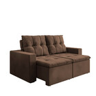 Sofá 3 Lugares Retrátil Reclinável 200cm Veludo Damasco Bexs