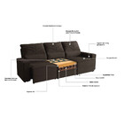 Sofá 3 Lugares Retrátil Reclinável 200cm Veludo Malta Requinte