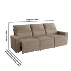 Sofá 3 Lugares Retrátil Reclinável 200cm Veludo Malta Requinte