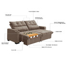 Sofá 3 Lugares Retrátil Reclinável 200m Veludo Mônaco Requinte