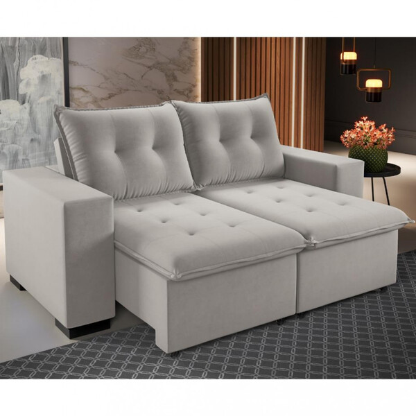 Sofá 3 Lugares Retrátil Reclinável 204cm Major Veludo Viero M