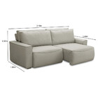 Sofá 3 Lugares Retrátil Reclinável 210cm Linho Nobile Ferguile