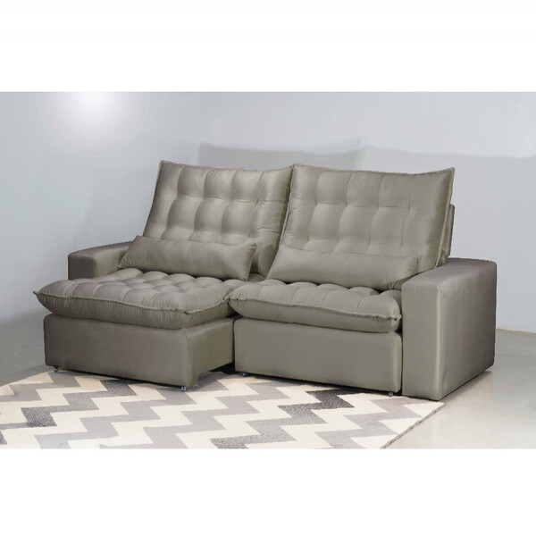 Sofá 3 Lugares Retrátil Reclinável 210cm Madri Estofados Buri