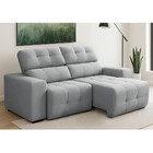 Sofá 3 Lugares Retrátil Reclinável 210cm Veludo Atualle Fergu