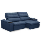 Sófa 3 Lugares Retrátil Reclinável 210cm Veludo Belfort Fergu