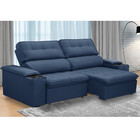 Sófa 3 Lugares Retrátil Reclinável 210cm Veludo Belfort Fergu