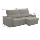 Sofá 3 Lugares Retrátil Reclinável 210cm Veludo Village Fergu