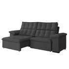 Sofá 3 Lugares Retrátil Reclinável 230cm Denver Arte Cúbica E