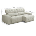 Sofá 3 Lugares Retrátil Reclinável 230cm Veludo Atualle Fergu