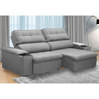 Sofá 3 Lugares Retrátil Reclinável 230cm Veludo Belfort Fergu