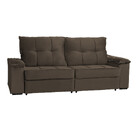 Sofá 3 Lugares Retrátil Reclinável 230cm Veludo Chile Estofad