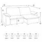 Sofá 3 Lugares Retrátil Reclinável 230cm Veludo Sakura Takei