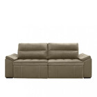 Sofá 3 Lugares Retrátil Reclinável 240cm Veludo Mirela Takei